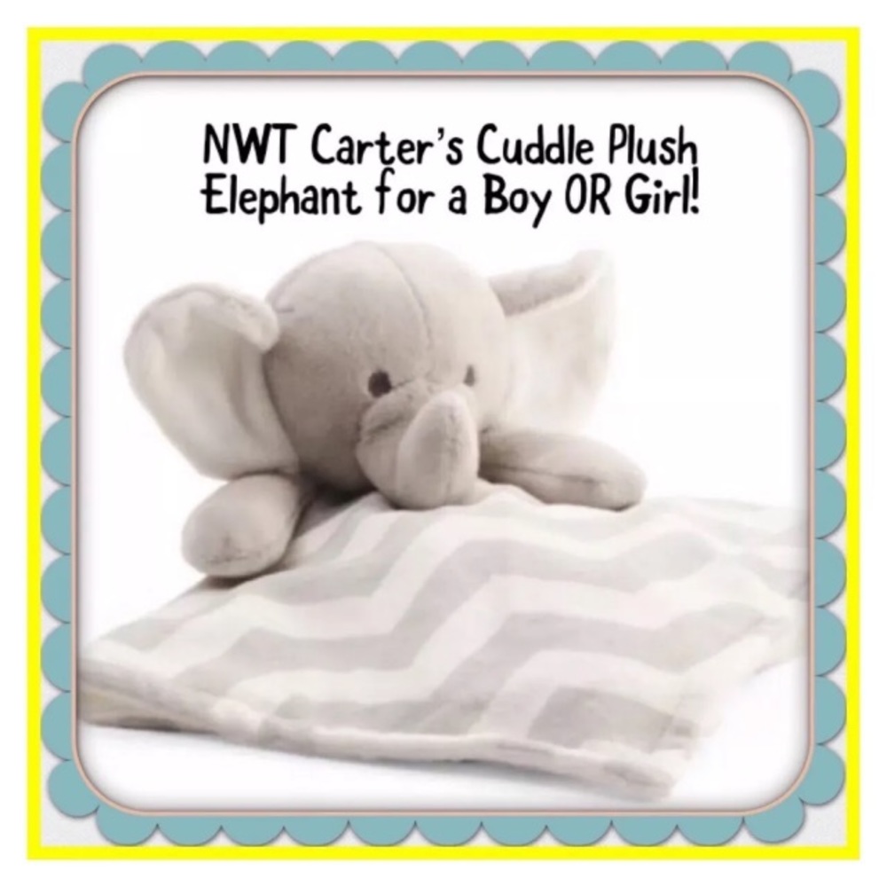 Carters Elephant Security Baby Blanket lovie lovey